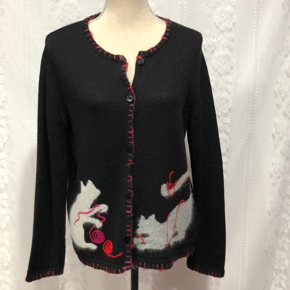 black cat cardigan